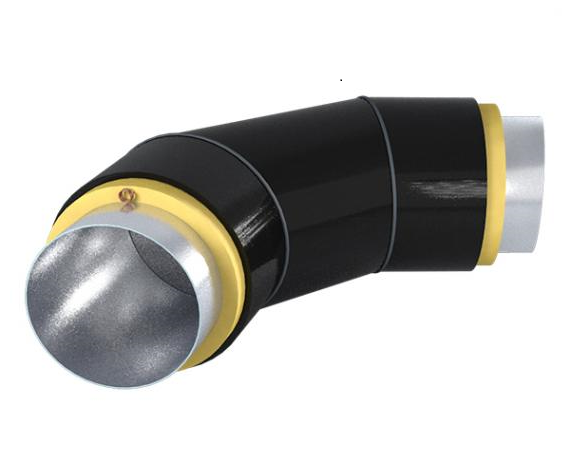 Отвод стальной в изоляции ППУ-ПЭ 45 градусов 32х3,0/125