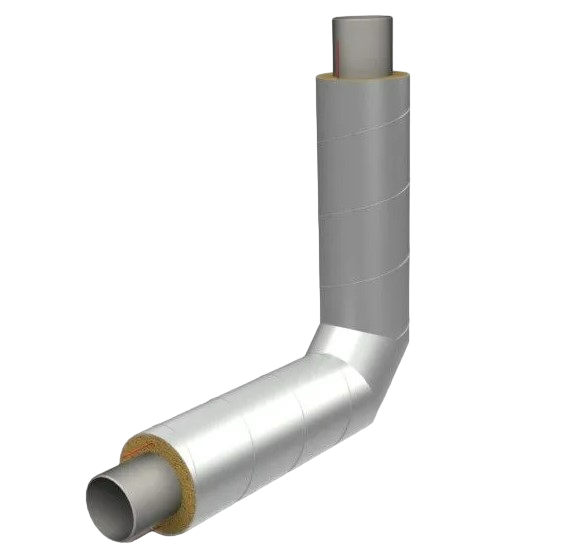 Отвод стальной в изоляции ППУ-ОЦ 90 градусов 108х4,0/180