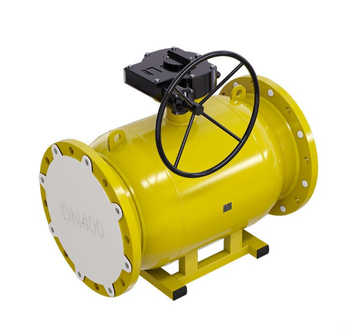 Кран шаровой газовый ALSO КШ.Ф.П.GAS.250.25-01 с редуктором полнопроходный фланцевый Ду 250 Ру 25