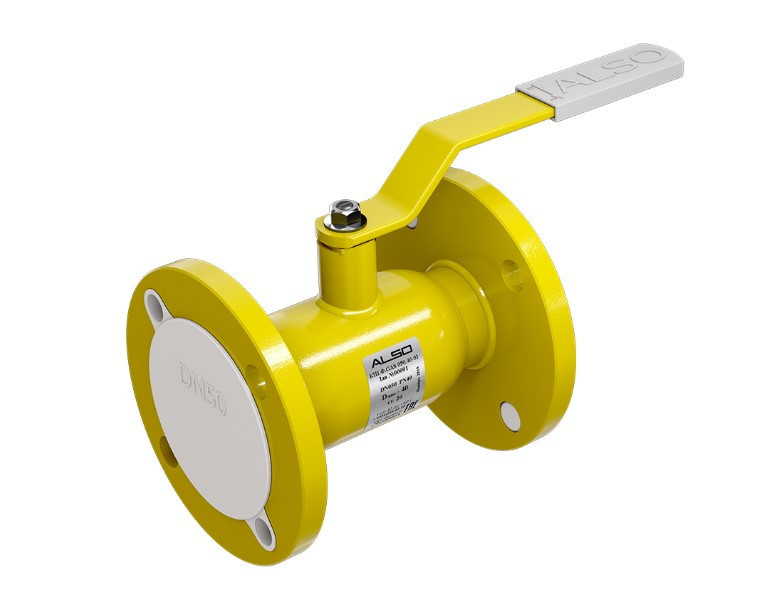 Кран шаровой газовый ALSO КШ.Ф.GAS.032.40-01 стандартнопроходный фланцевый Ду 32 Ру 40