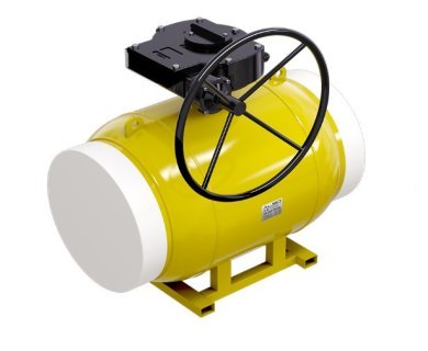 Кран шаровой газовый ALSO КШ.П.П.GAS.300.25-01 с редуктором полнопроходный под приварку Ду 300 Ру 25