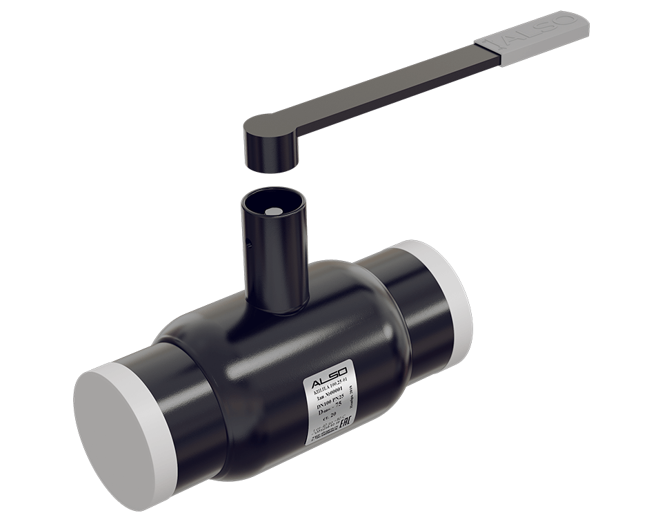 Кран шаровой ALSO КШ.П.П.100.25-01 полнопроходный под приварку Ду 100 Ру 25