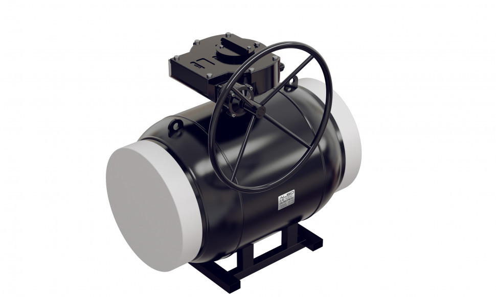 Кран шаровой ALSO КШ.П.Р.500.16-01 с редуктором стандартнопроходный под приварку Ду 500 Ру 16