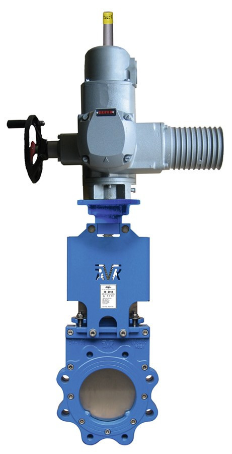 Задвижка шиберная с выдвижным шпинделем с электроприводом AVK 702/70 PN 10 DN 250